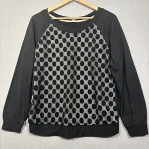 Bongo Mesh Dot Overlay Shirt XL Casual Long Sleeve Streetwear Retro Skater Surf